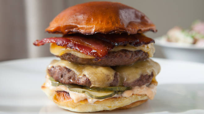 Acadia burger at Acadia