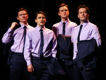 LONDON - MARCH 10: The cast of The Jersey Boys perform on stage at the Prince Edward Theatre on March 10, 2008 in London, England. 'The Jersey Boys' tells the true life story of Frankie Valli and The Four Seasons. (Photo by Gareth Cattermole/Getty Image