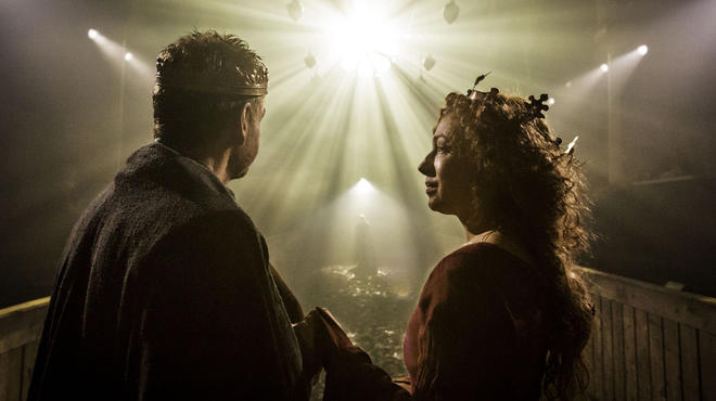 Kenneth Branagh, left, and Alex Kingston in Macbeth