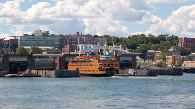 Staten Island Ferry Docked in St. George