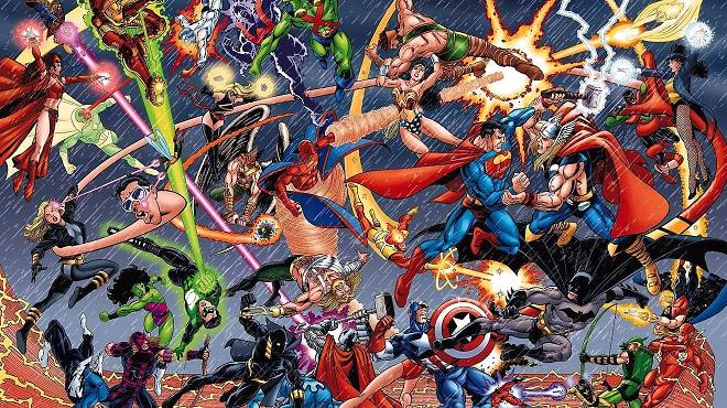 Grosse baston entre les personnages Marvel et DC Comics (DR)