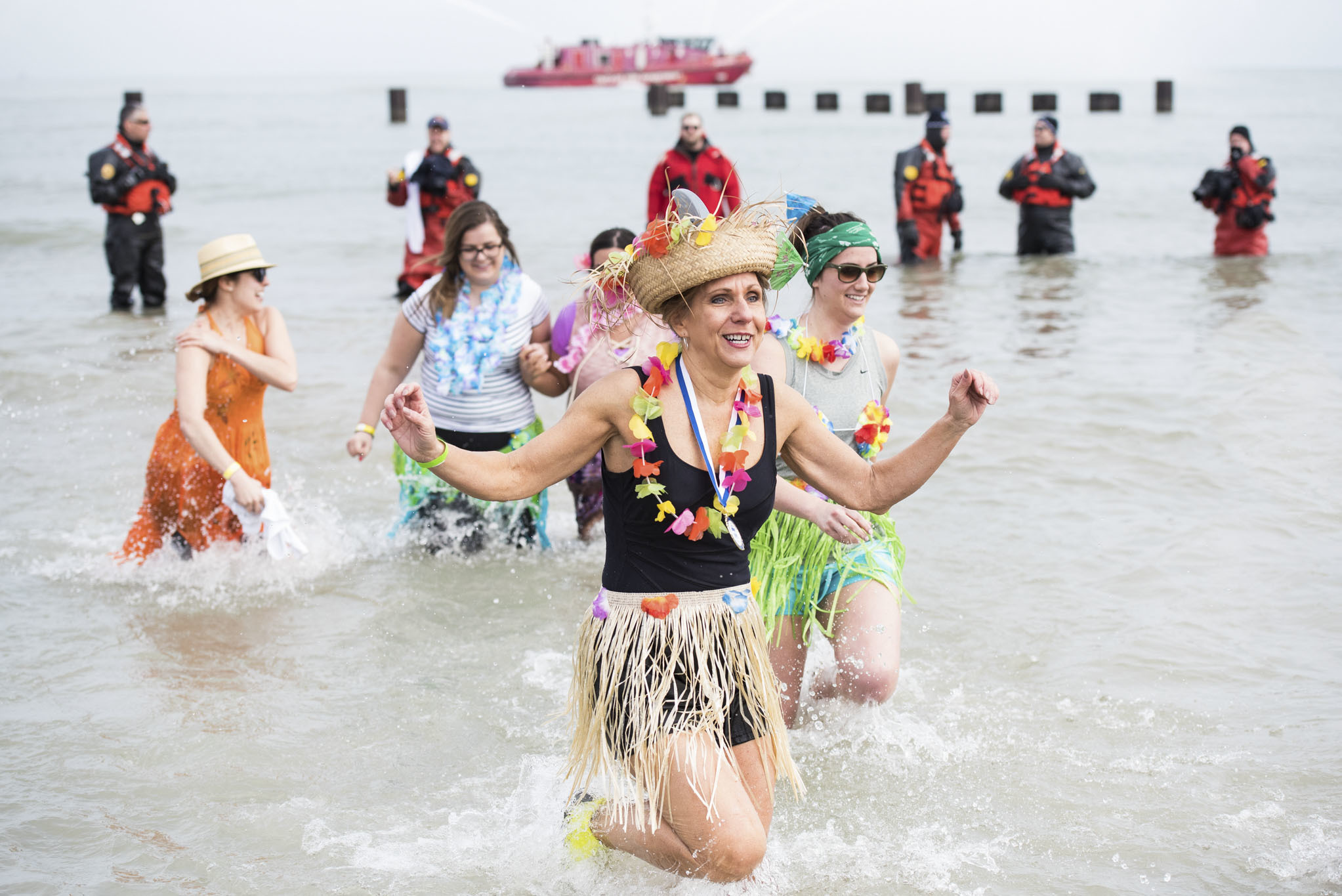 Thousands Of Chicagoans Took A Chilly Dip At The Chicago Polar Plunge