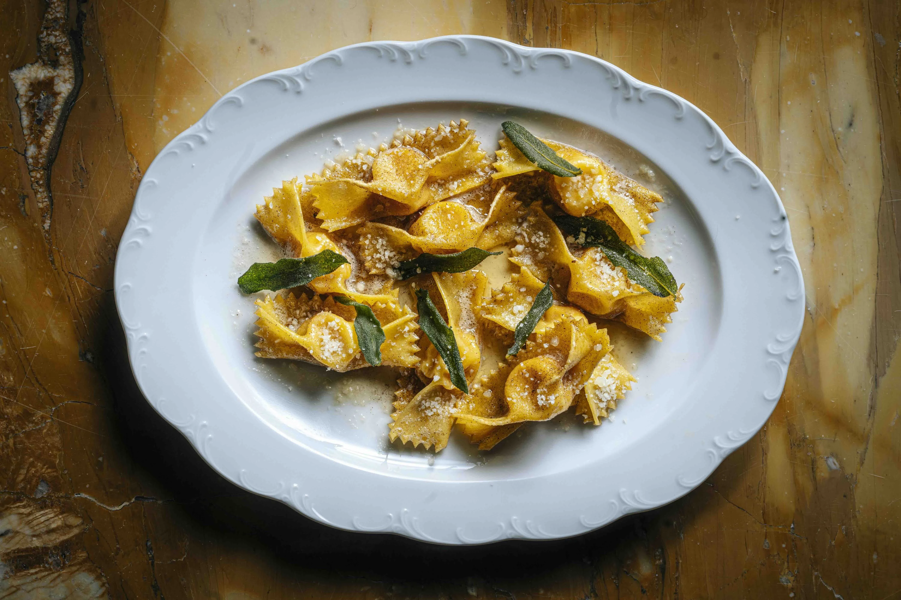 a plate of tortelli