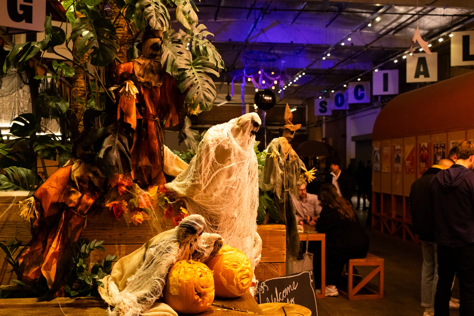 Halloween decorations at Big Penny Social