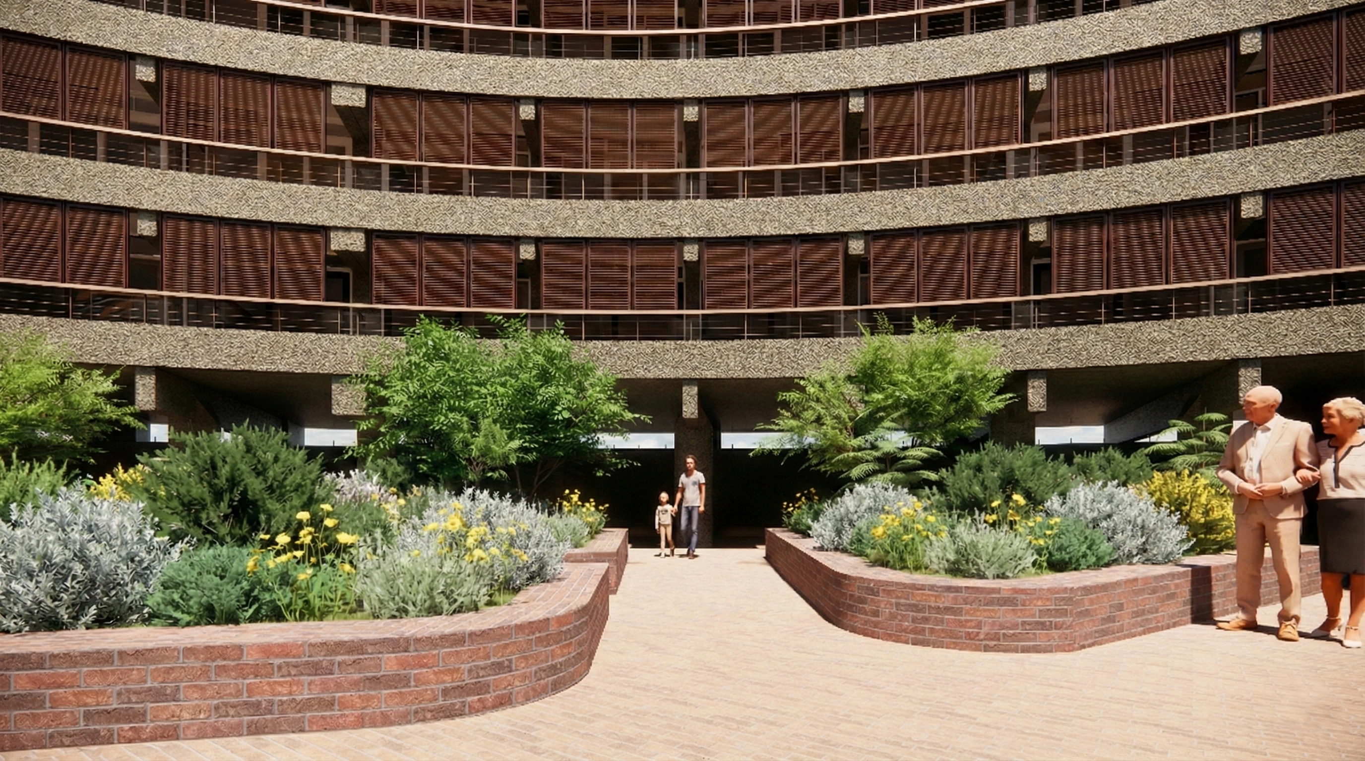 Render of Barbican Sculpture Court
