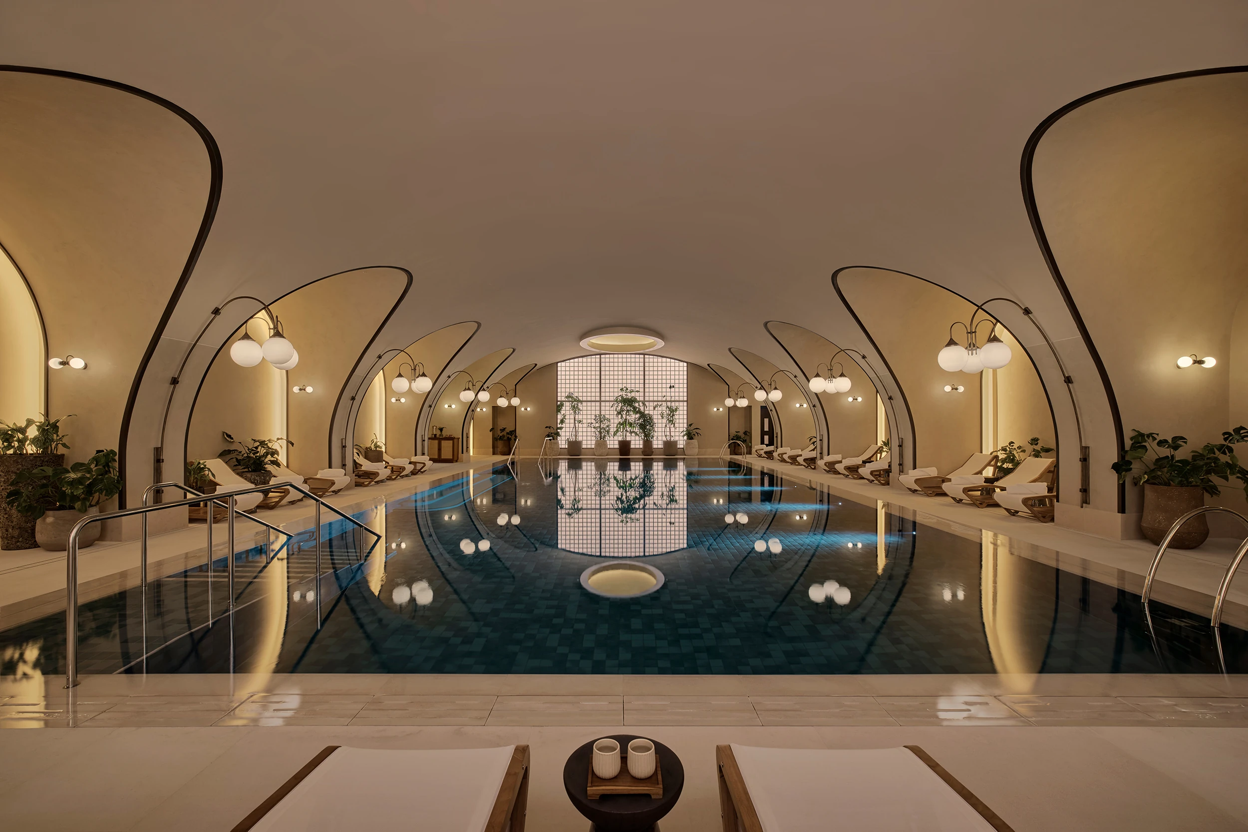 The pool and spa at  Six Senses London