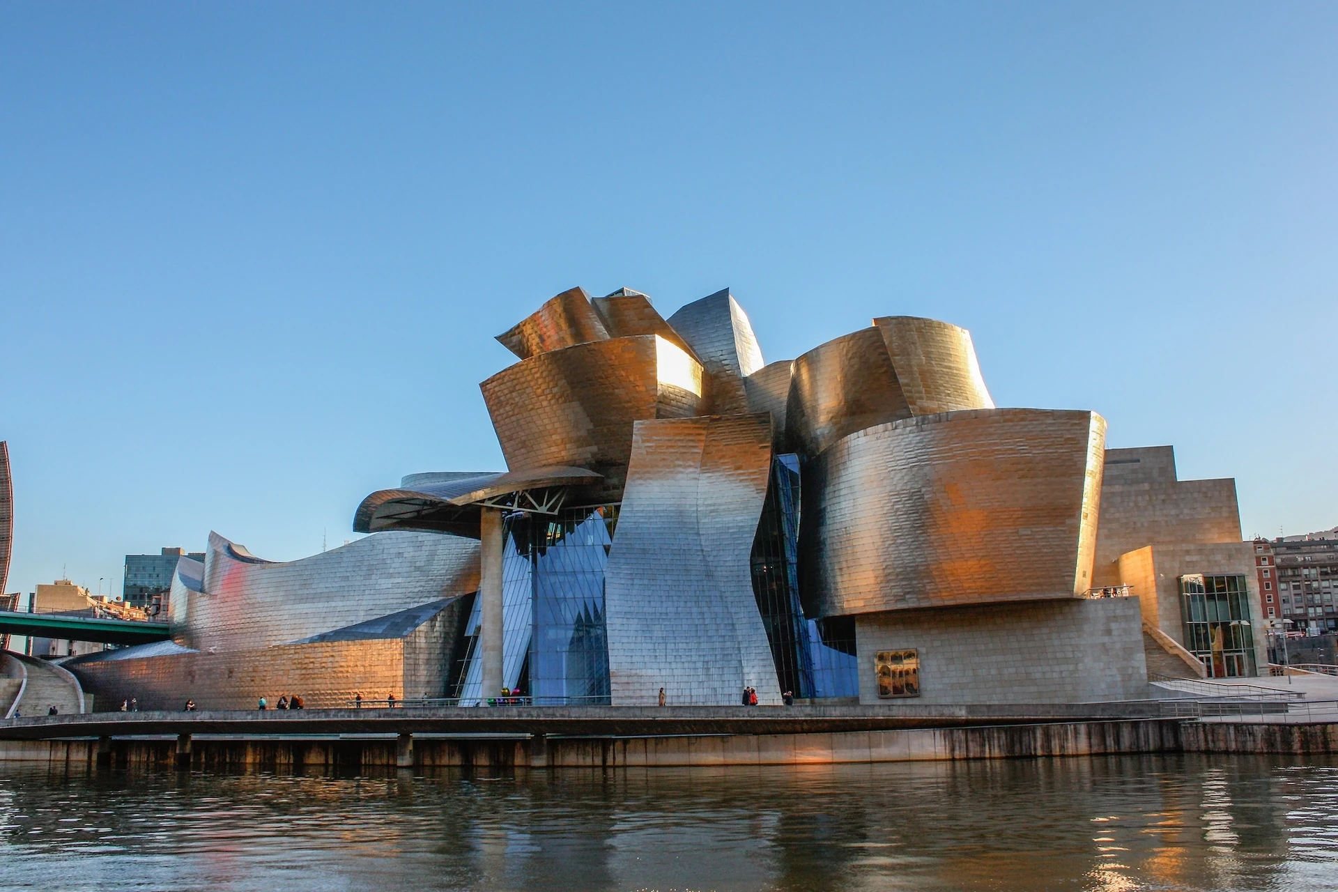 Bilbao Spain on November 2, 2009. View of the Guggenheim museum in Bilbao Spain.