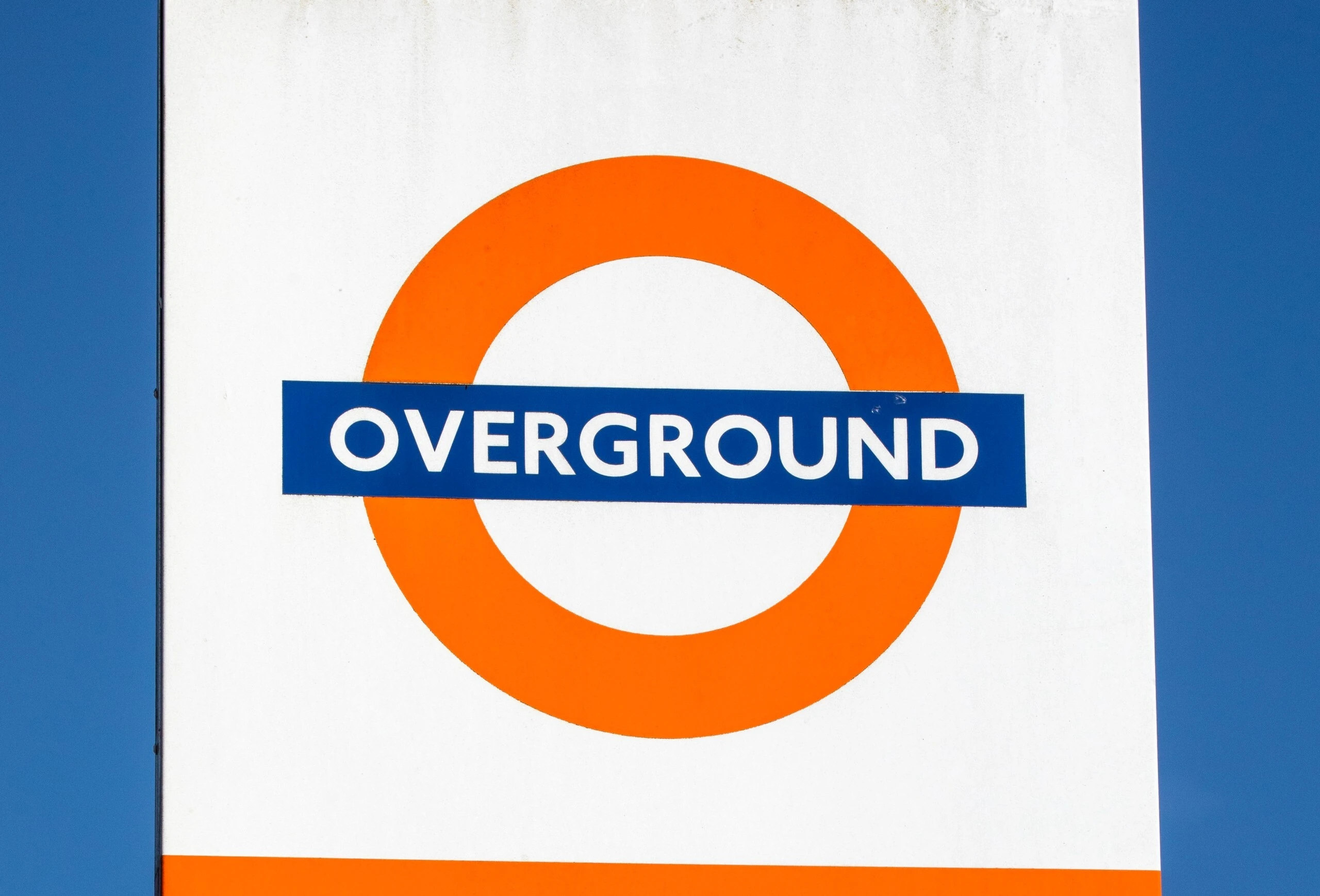 London Overground sign in Chingford