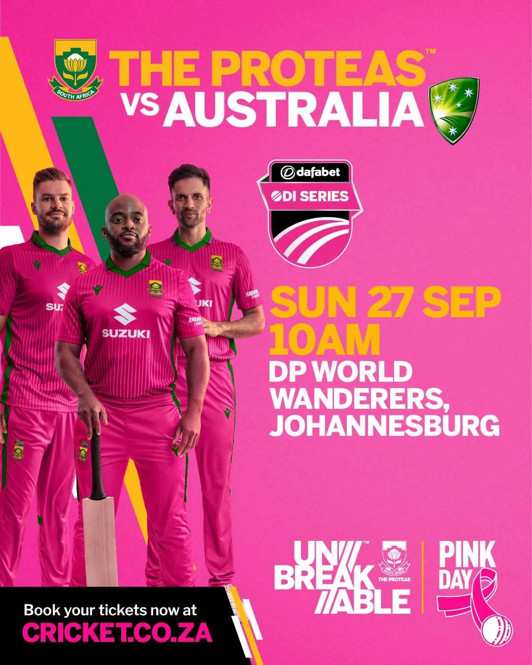 South Africa vs Australia - Pink Day