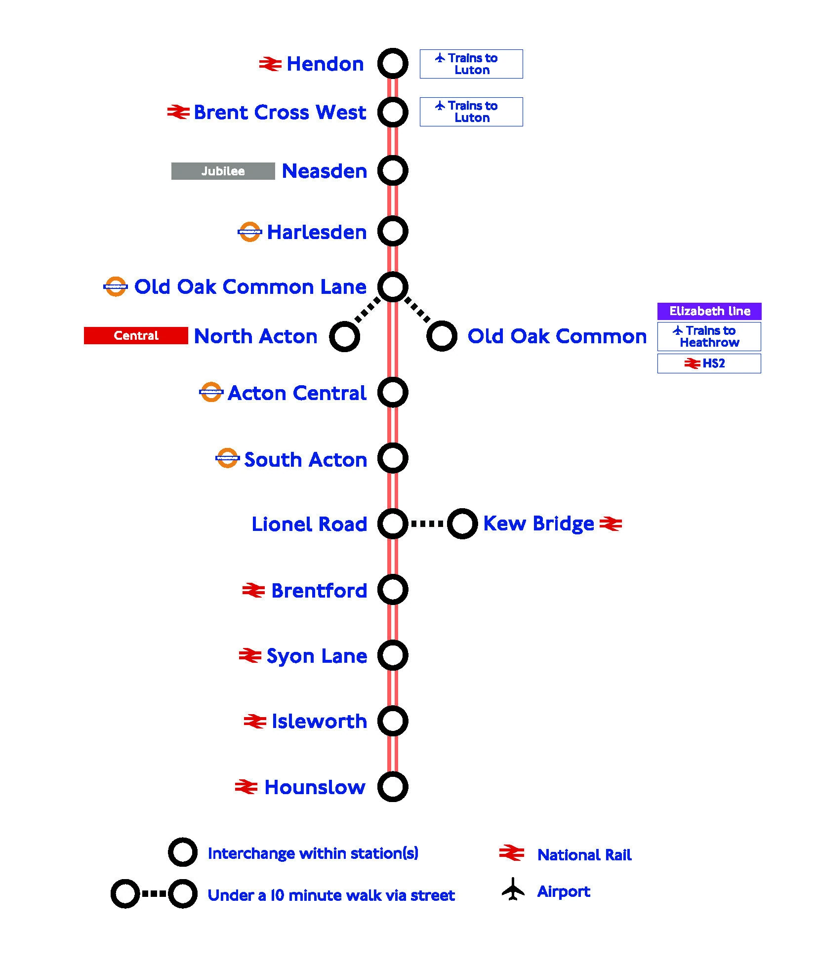 West London new Overground line map