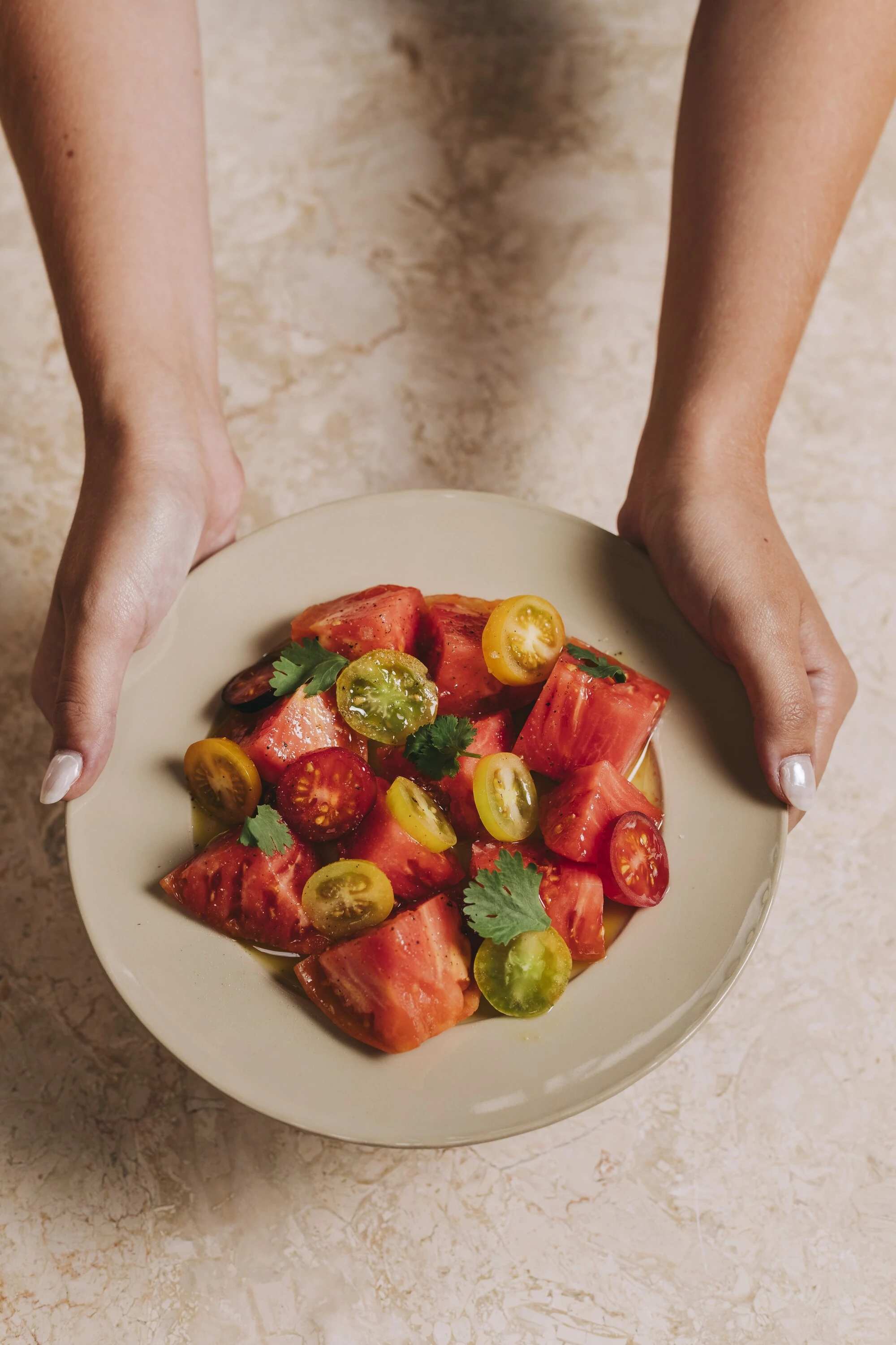 A salada de tomate do Av&oacute;
