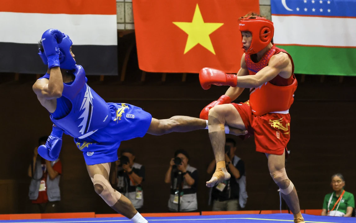 Leung Yu-hong fights for silver in wushu-sanda: men&rsquo;s 60kg semifinals 