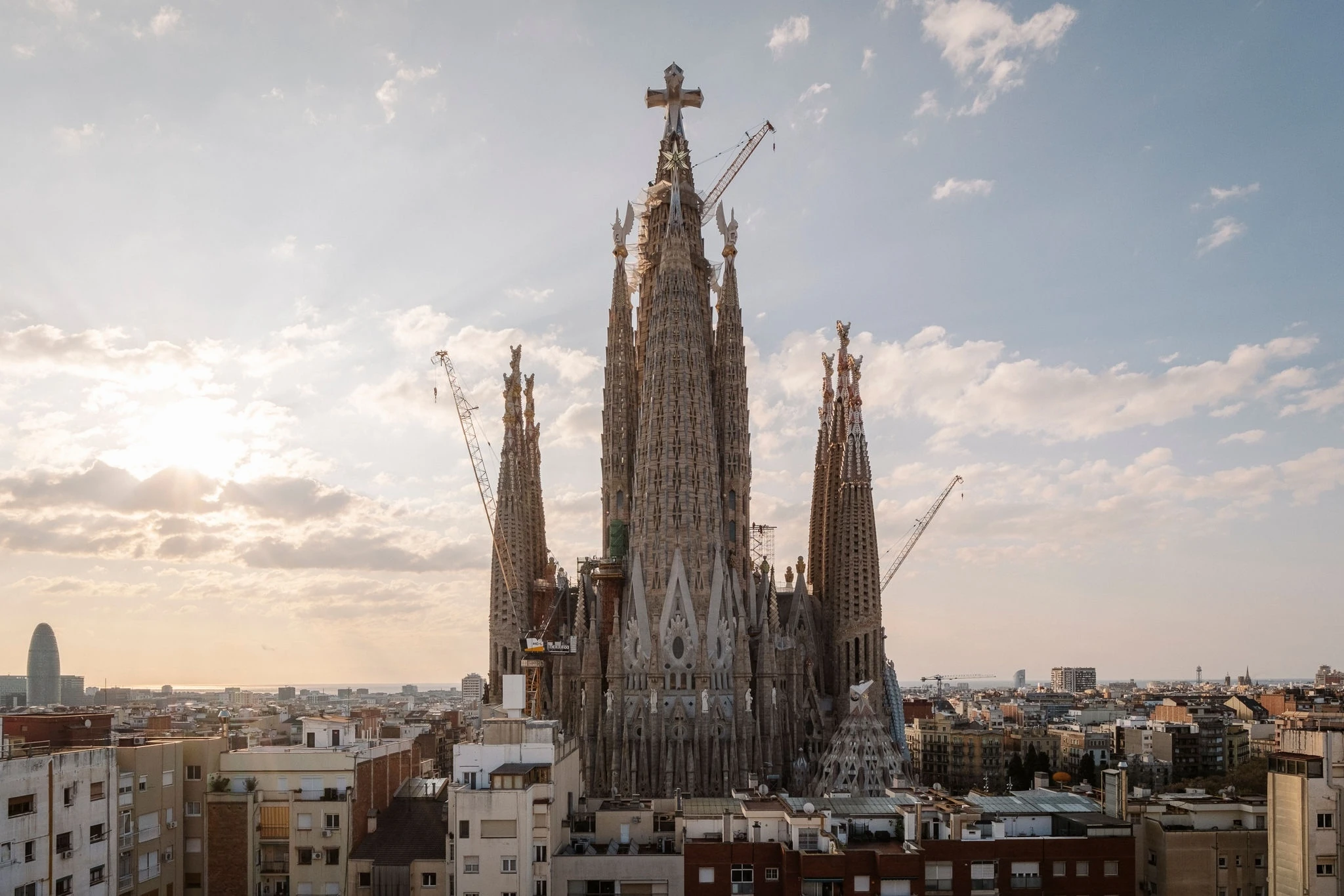 Sagrada Familia with the Tower of Jesus Christ
