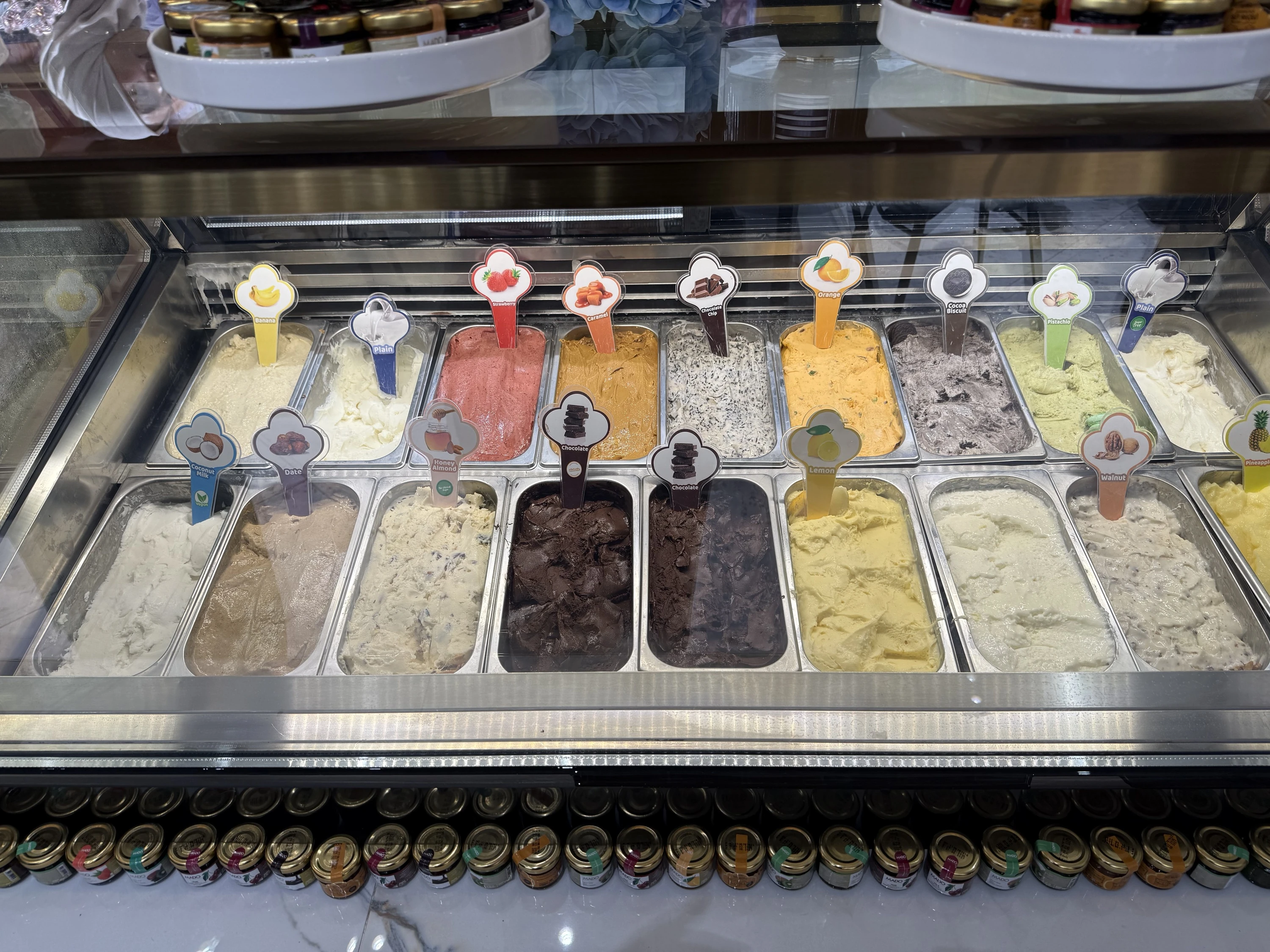 Choosing just one could be tricky: MADO&rsquo;s ice cream counter on Florida Road is packed with flavours, from pistachio and strawberry to chocolate and caramel.