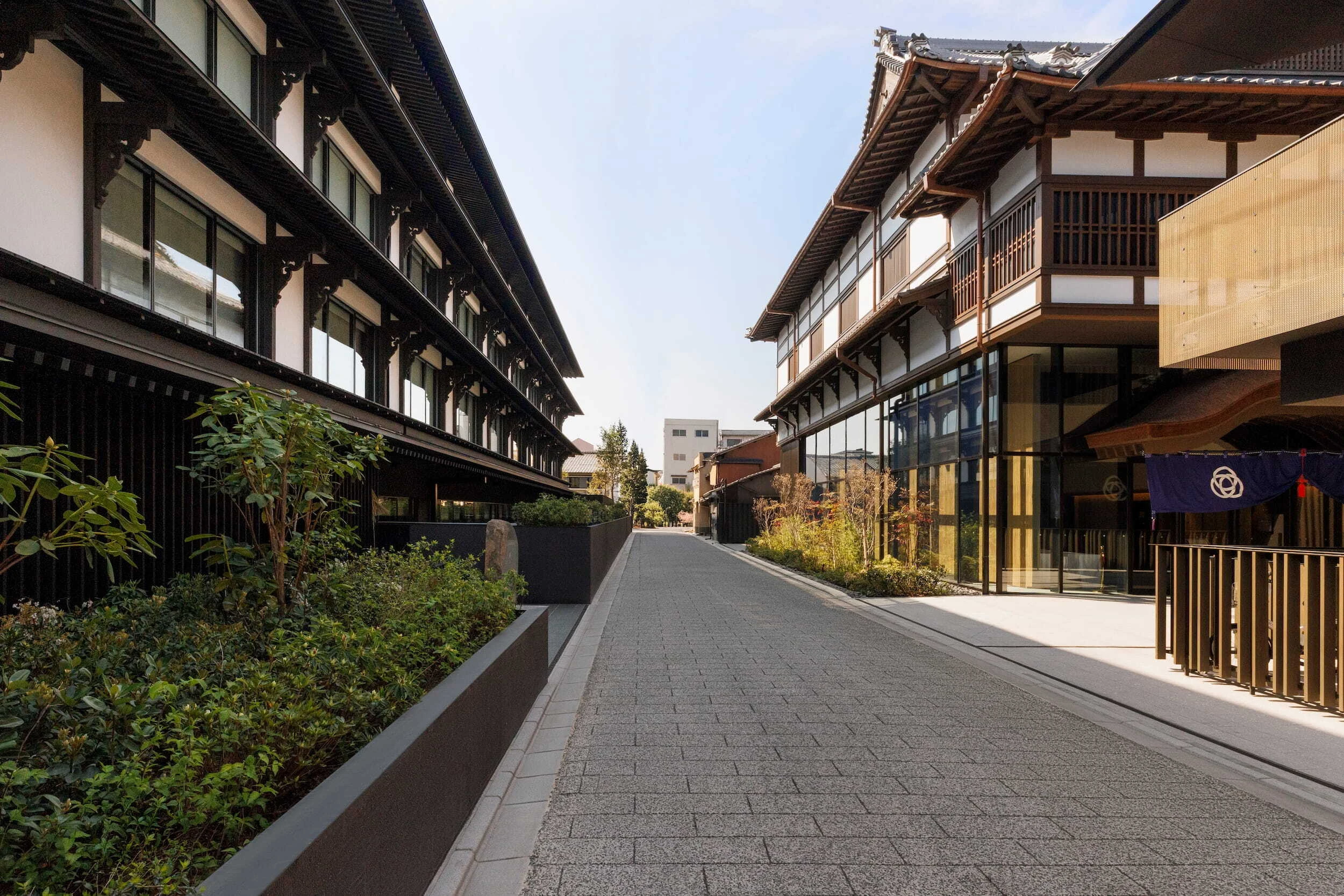 Capella Kyoto and the Kaburenjo Theatre across the street