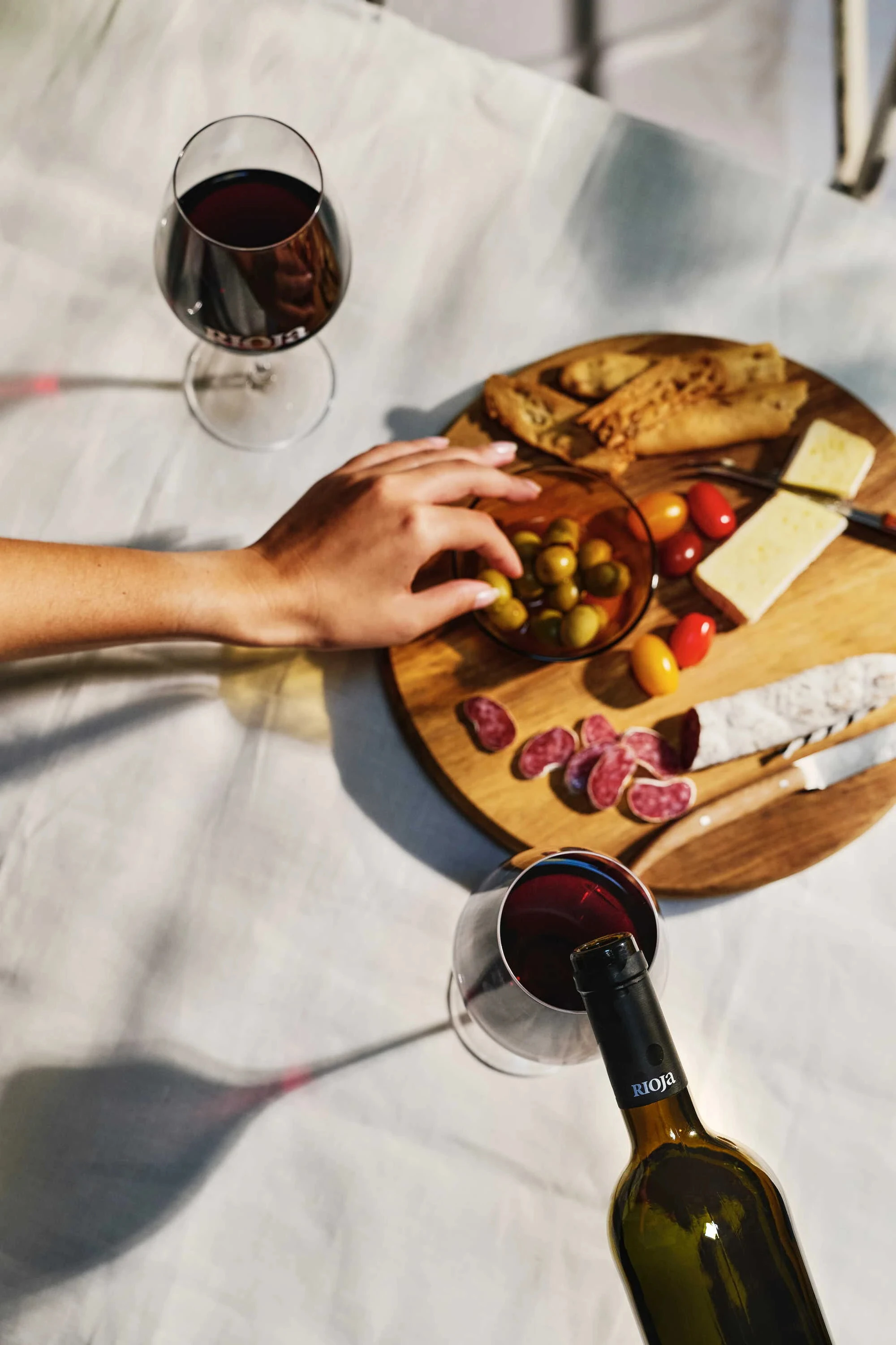 Pair with cheese, olives and salami