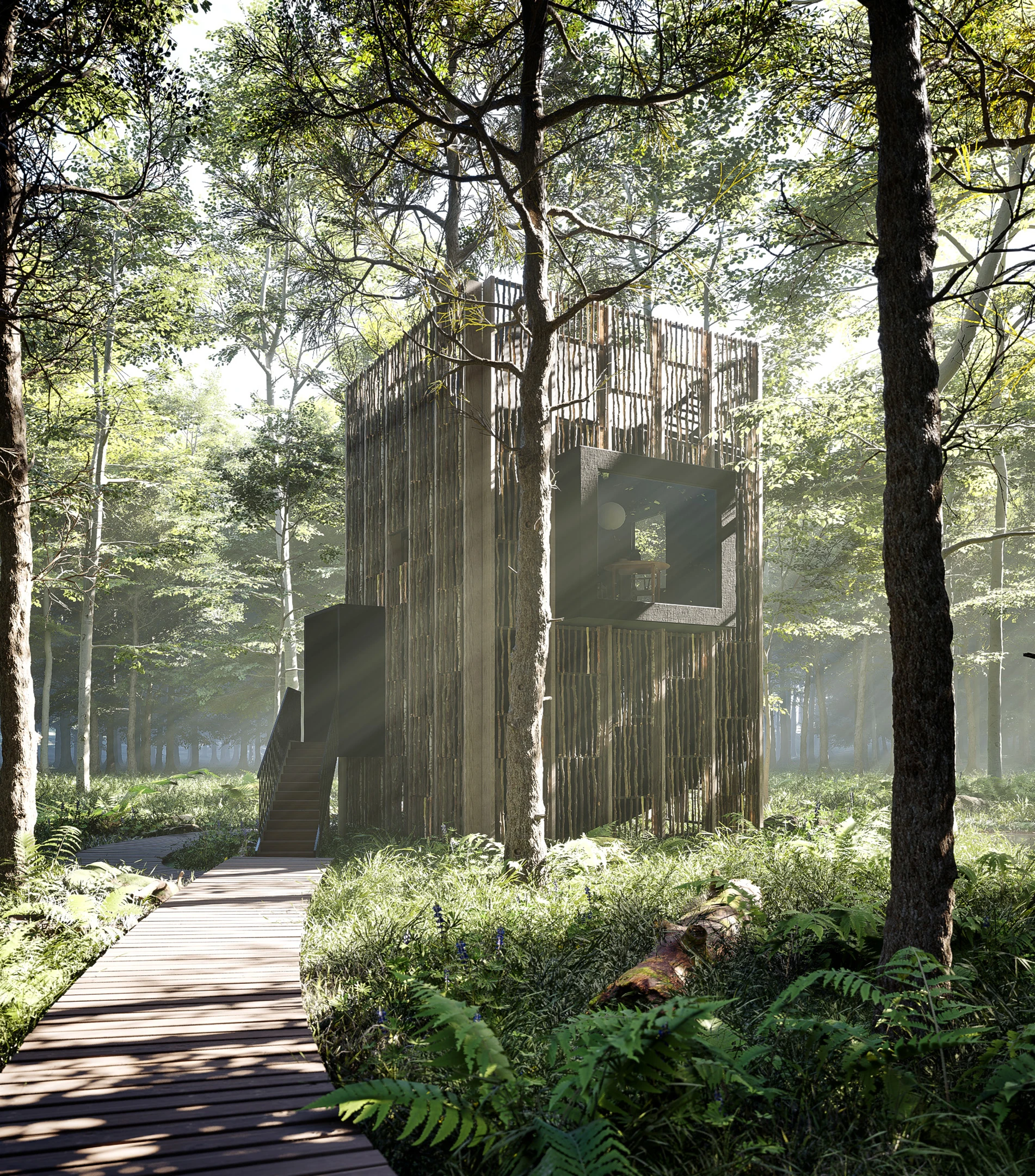 Denizen Works treehouse in Norfolk