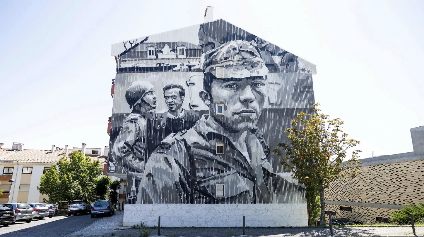 Salgueiro Maia pintado por Odeith (Avenida Dr. Fernando Piteira Santos)