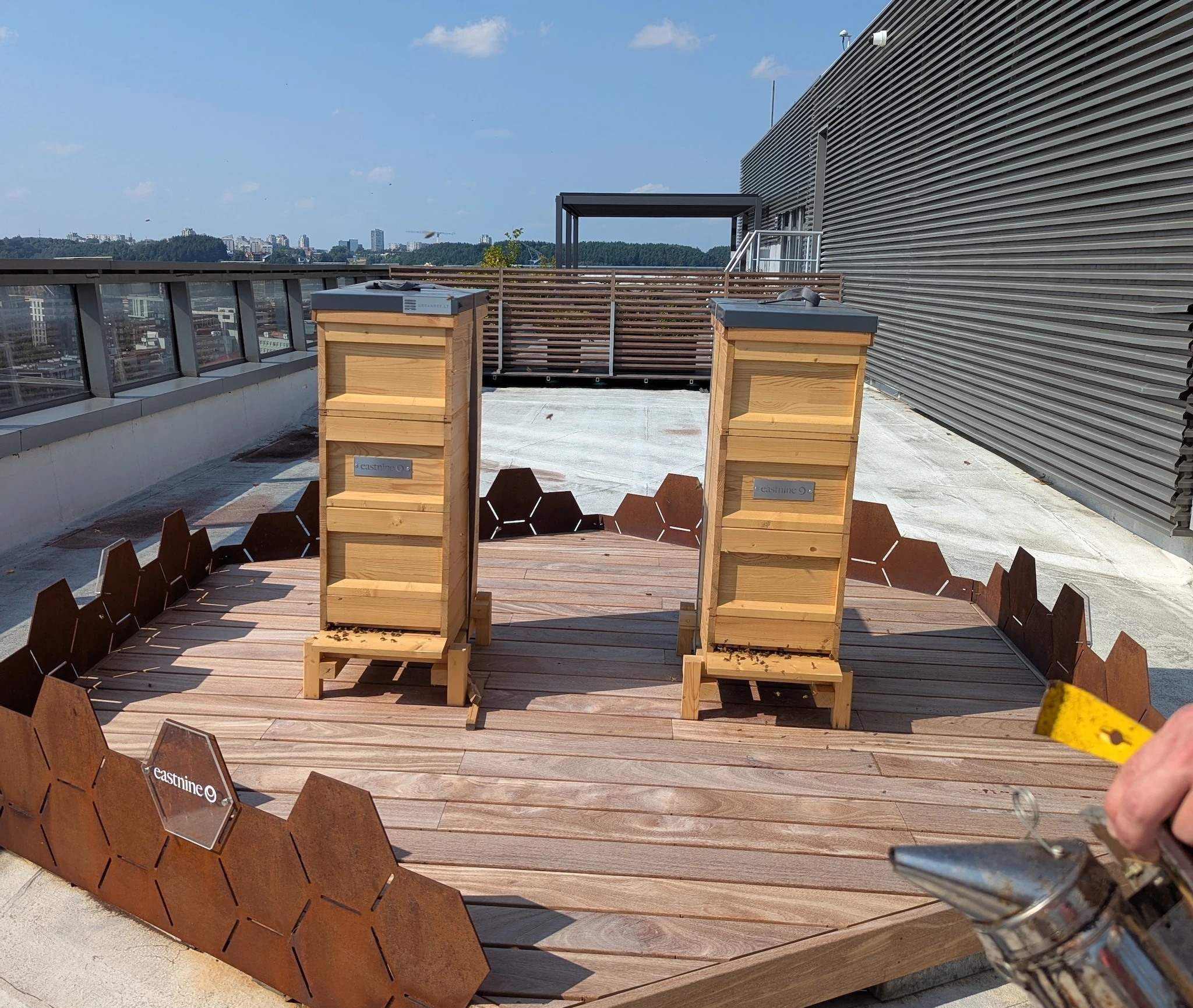 Beekeeping on a Vilnius rooftop