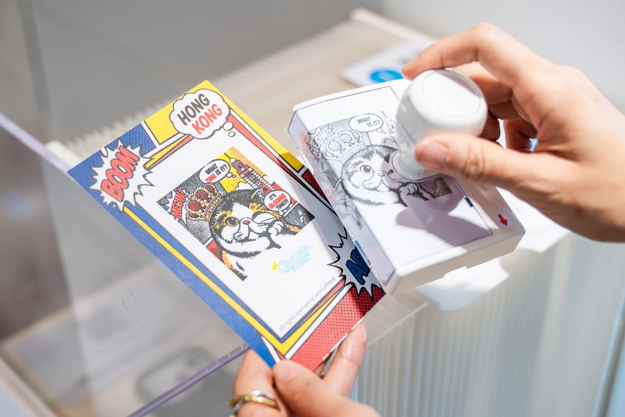Gloomie stamp illustration