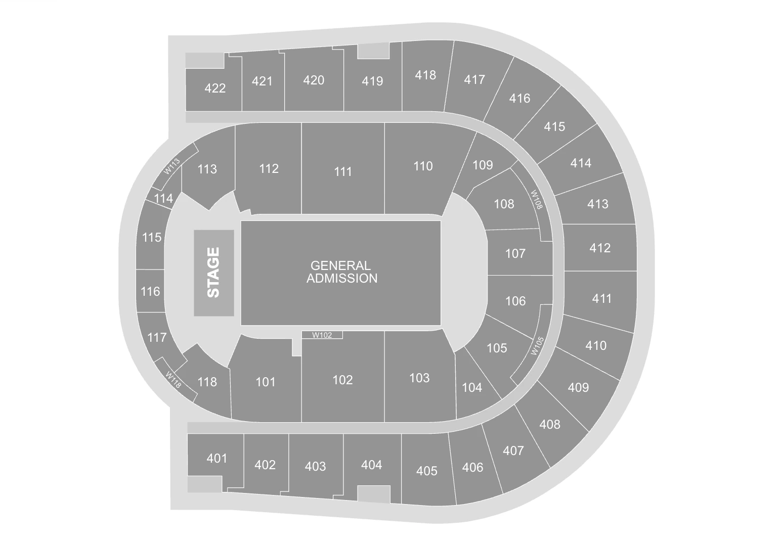 The Strokes O2 seating map
