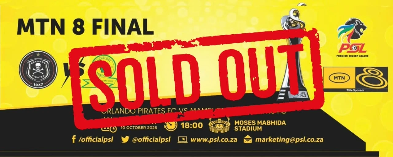 For those with tickets, a big night awaits: Orlando Pirates and Mamelodi Sundowns contest the sold-out MTN8 final at Moses Mabhida Stadium on Saturday, 10 October.