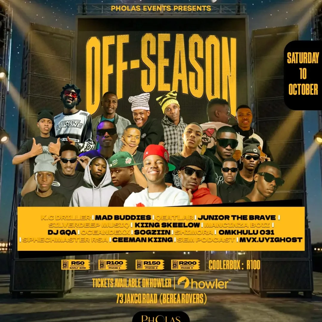 Durban turns up the bass as Off Season brings local gqom DJs and artists to Berea Rovers on Saturday, 10 October.