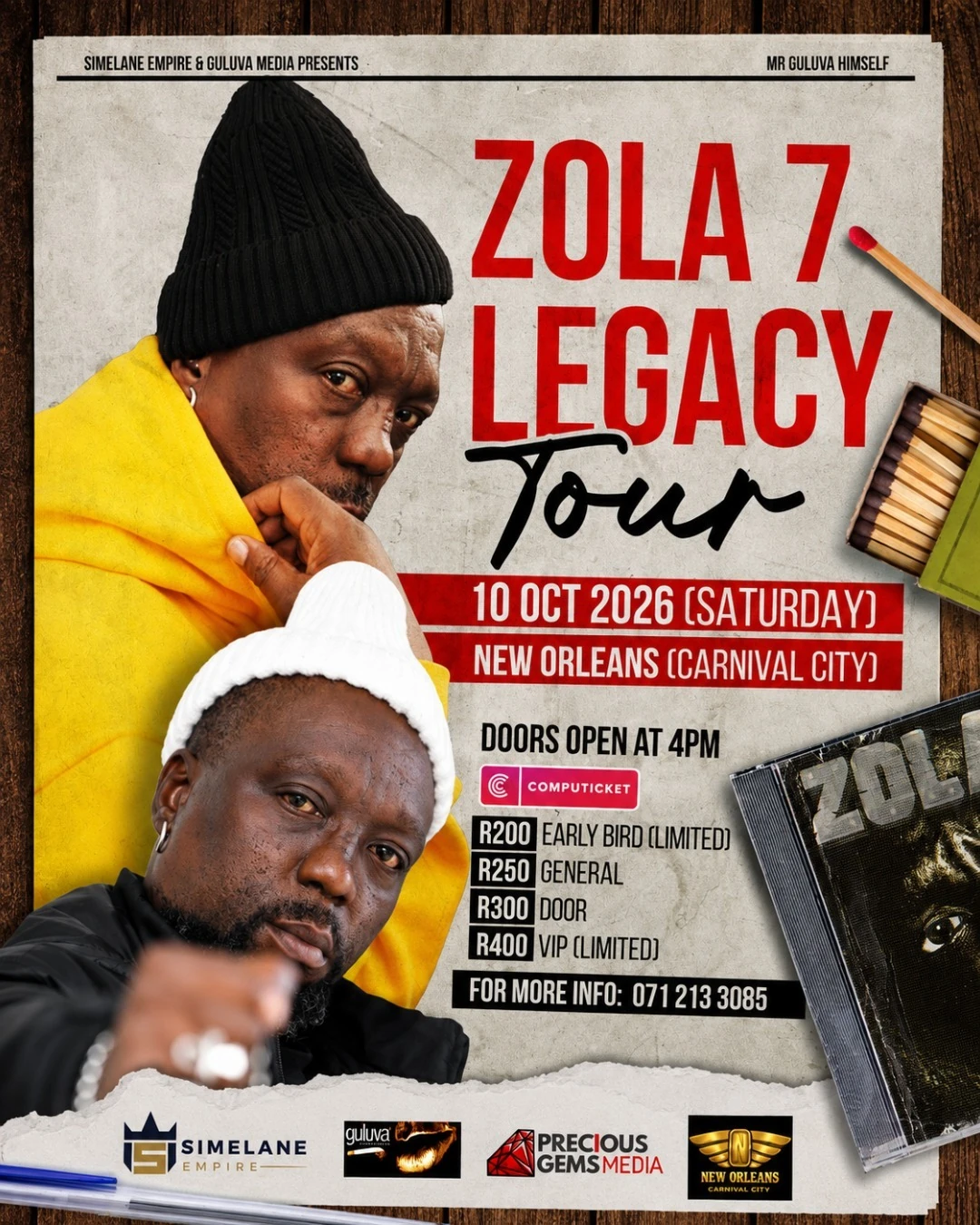 Zola 7 Legacy Tour at New Orleans Carnival City