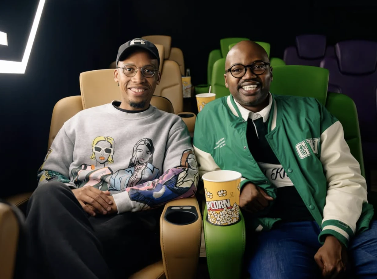 Athi Dantile and Donald Nkomo at one of the Trouble Film Club gatherings.