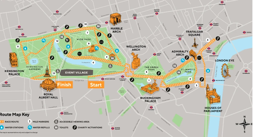 Route for Royal Parks Half 2026