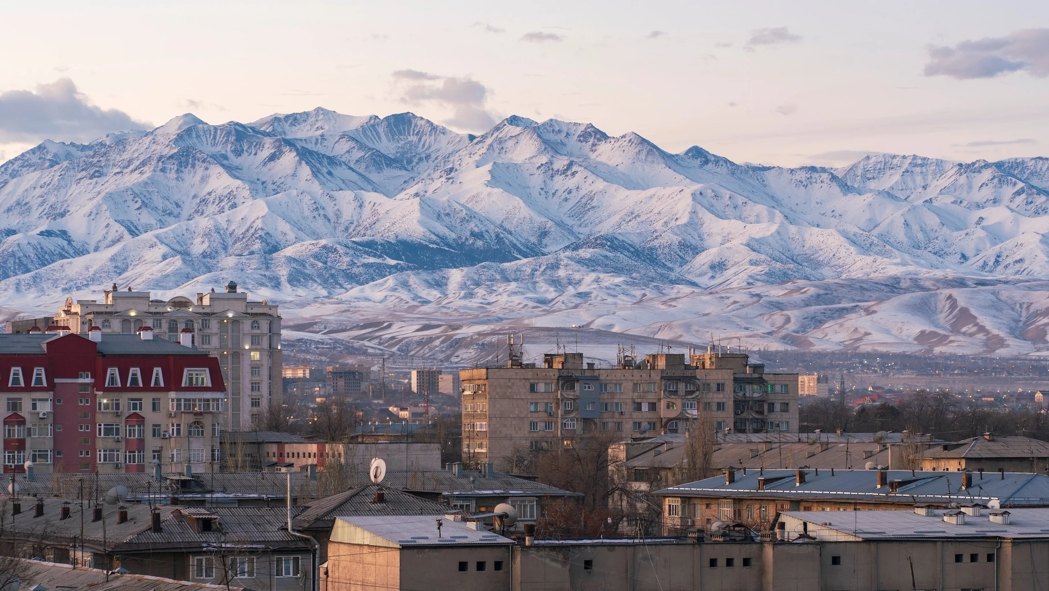 Bishkek city and mountains