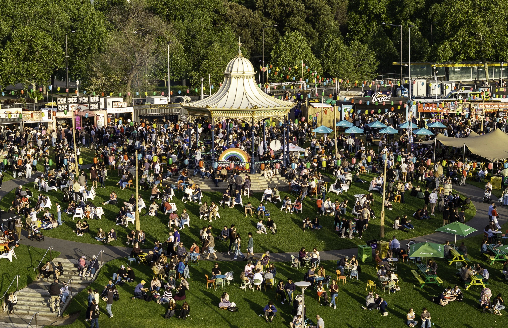 Aerial of Lucky Dumpling Market