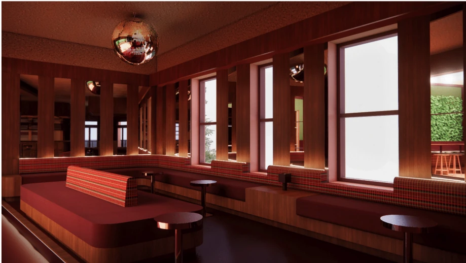 Render of the new Lucky's bar and club in Windsor