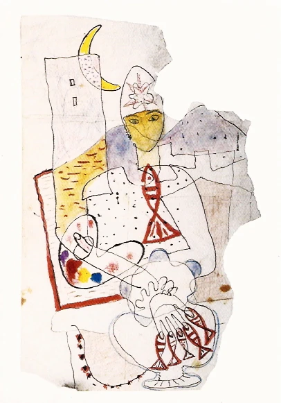 Retrato de Dal&iacute; dibujado por Garc&iacute;a Lorca 