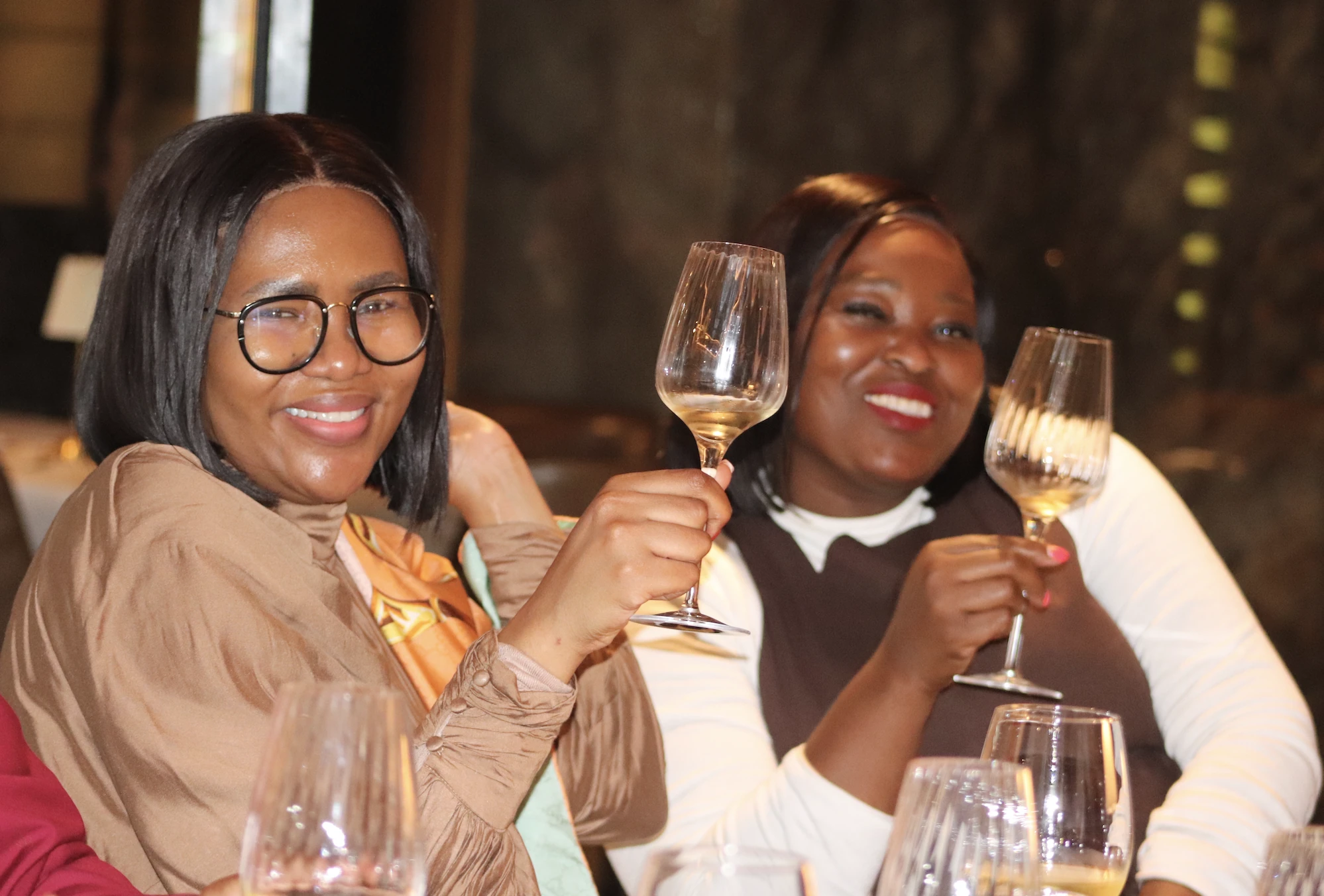 it was an evening of good food, lessons and sharing travel experiences when. the sommeliers sat down for dinner with South African media.