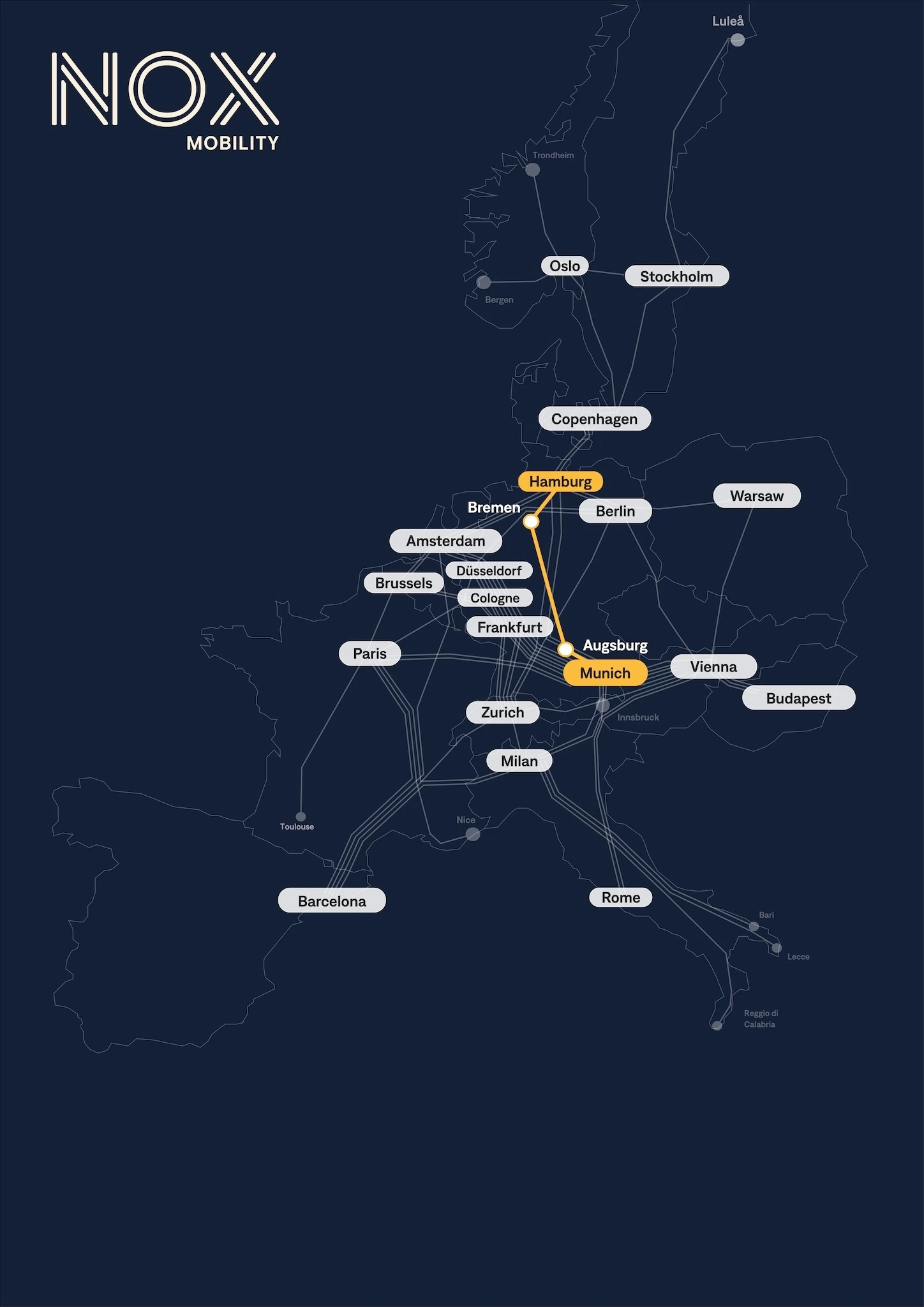 Nox Mobility planned routes