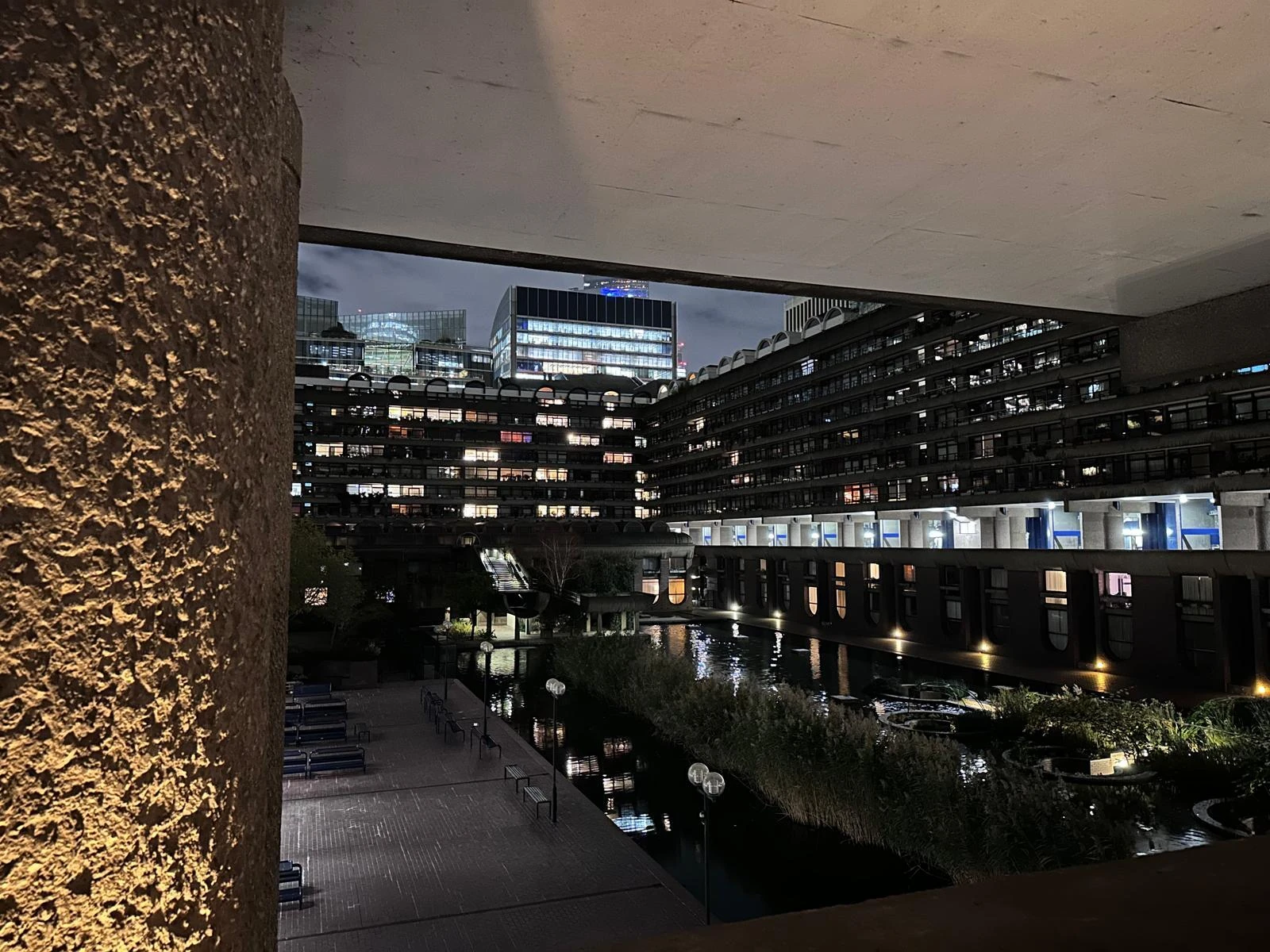 The Barbican after dark