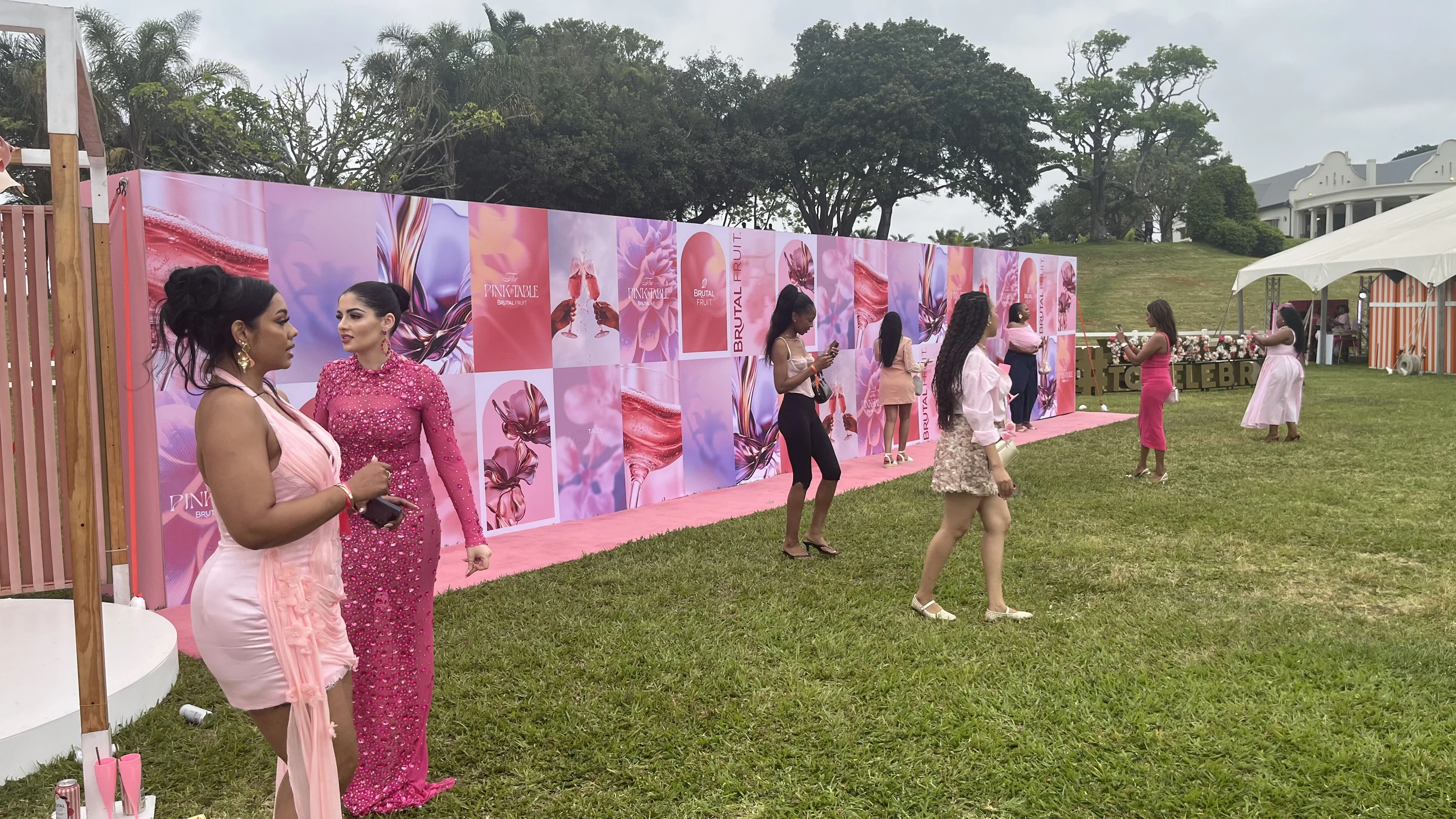 Guests dressed to impress, with time for photographs before returning to the festivities.