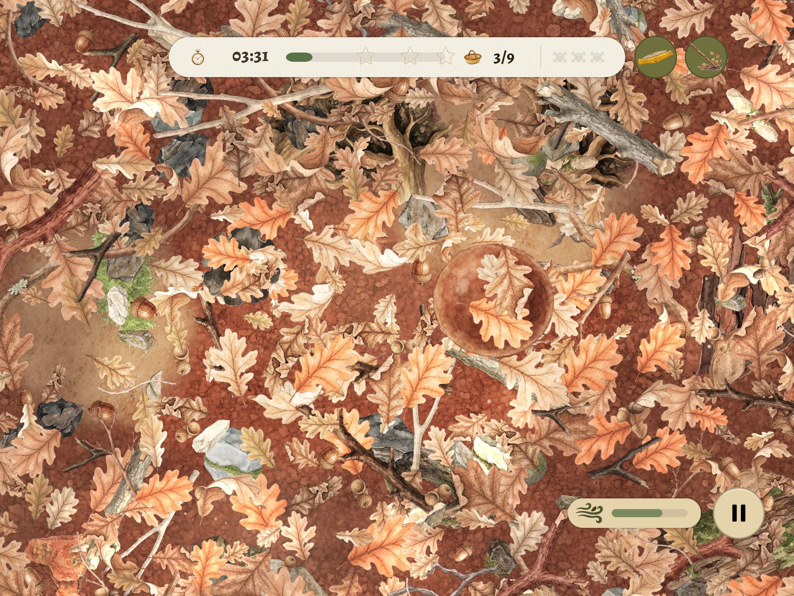 Captura de pantalla del videojoc 'Bolets a la vista'