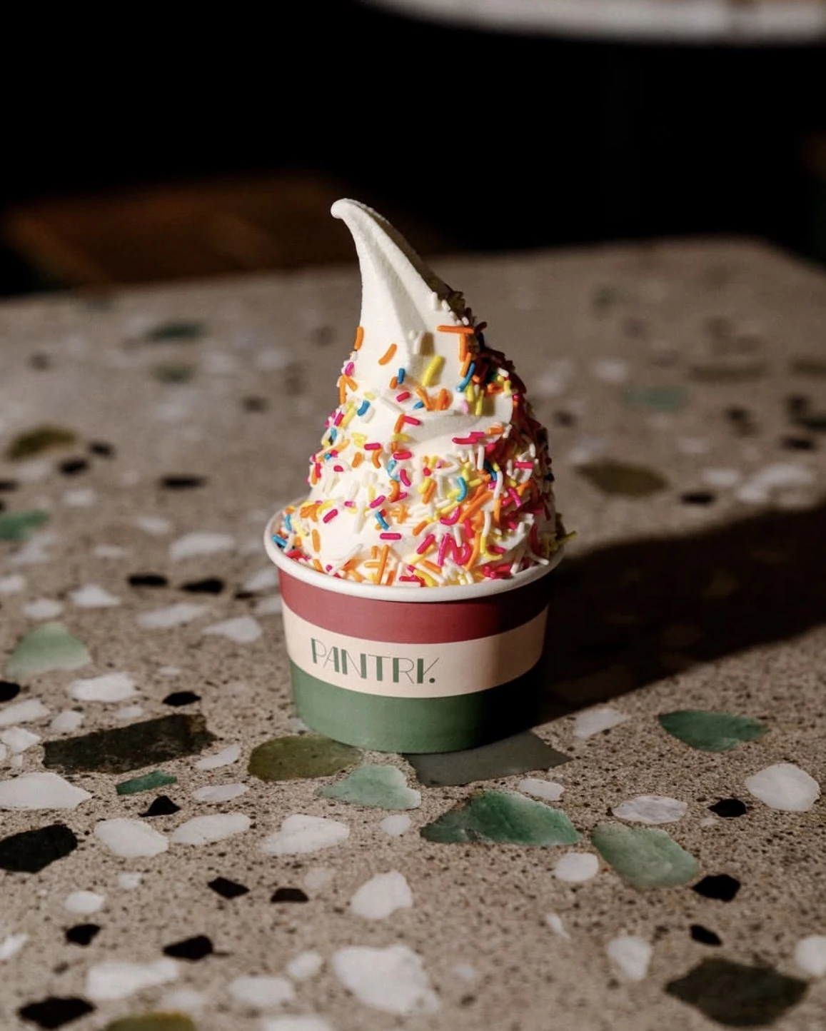 Ice cream with toppings from Pantry