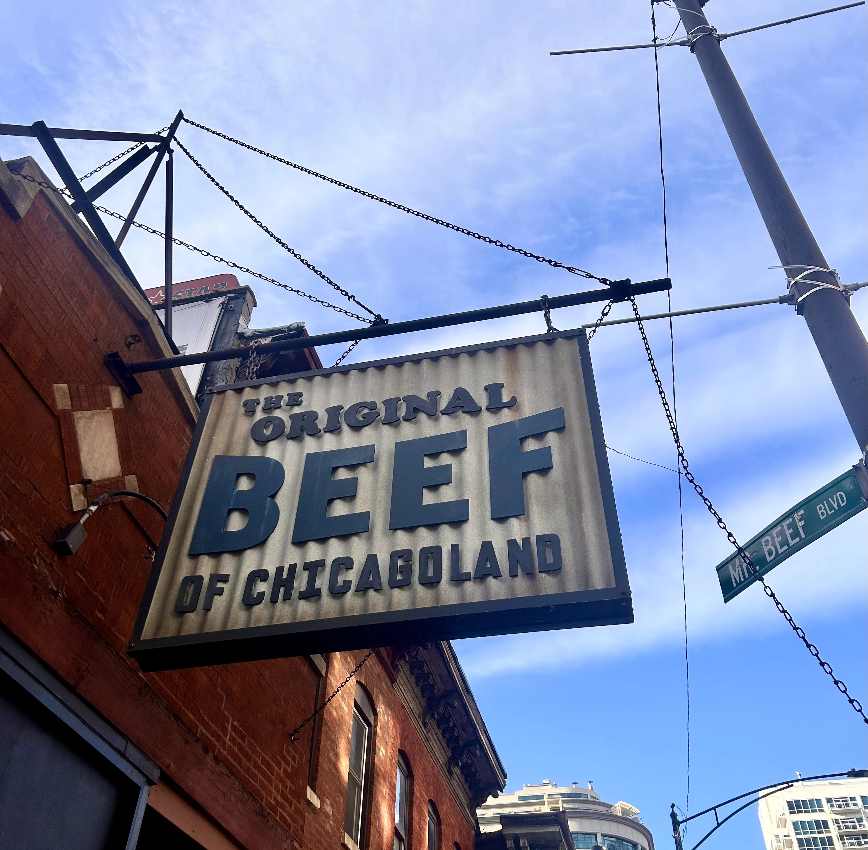 A shot from the filming of the fictional restaurant featured in 'The Bear.'