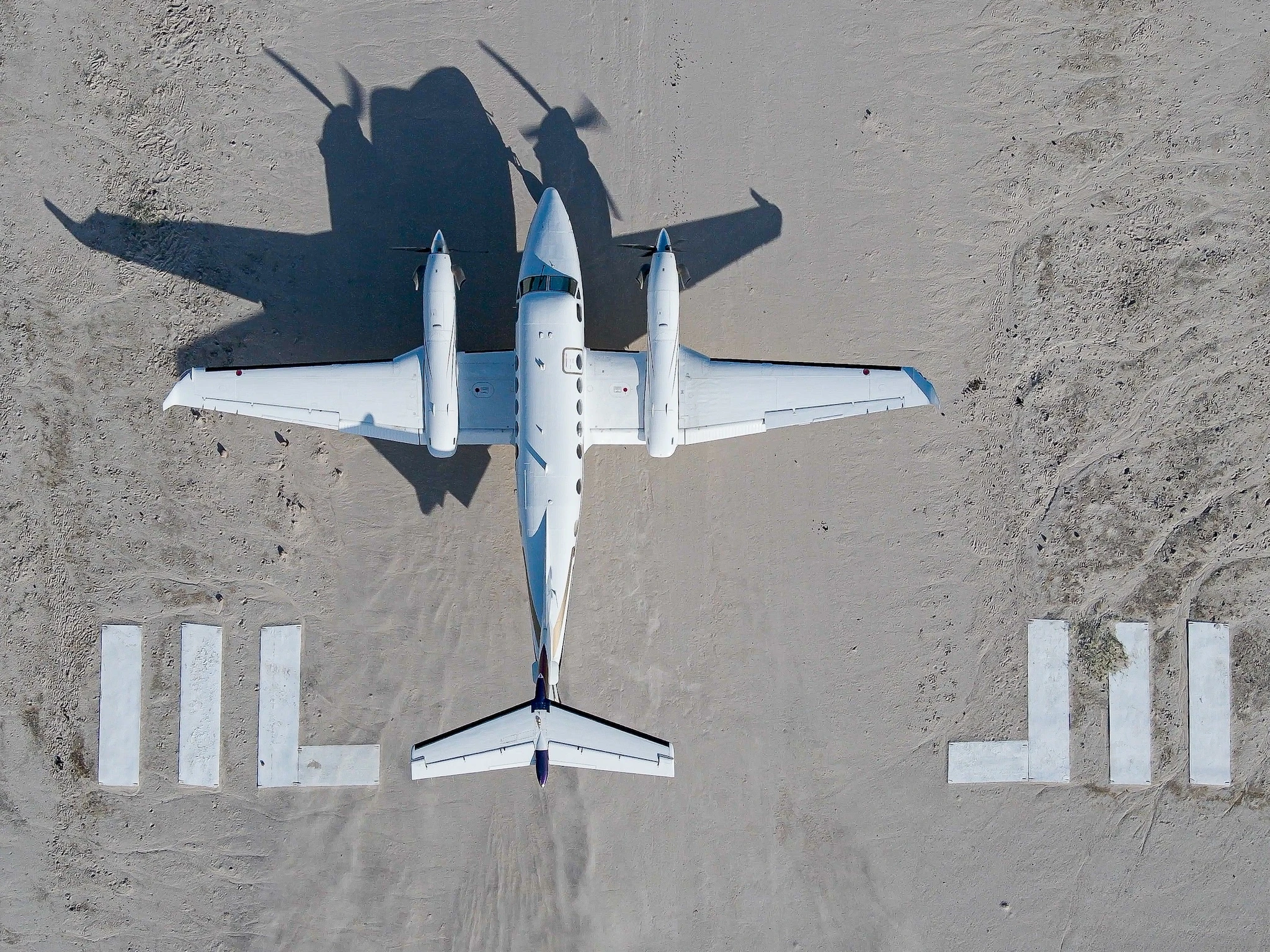 Private plane on the runway