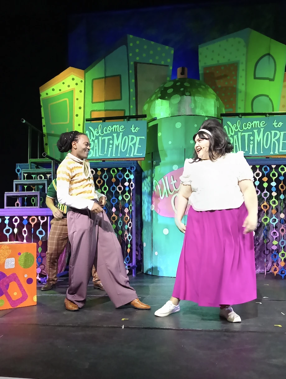 Carley Janse Van Vuuren and TeeKay Baloyi on the hairspray set.