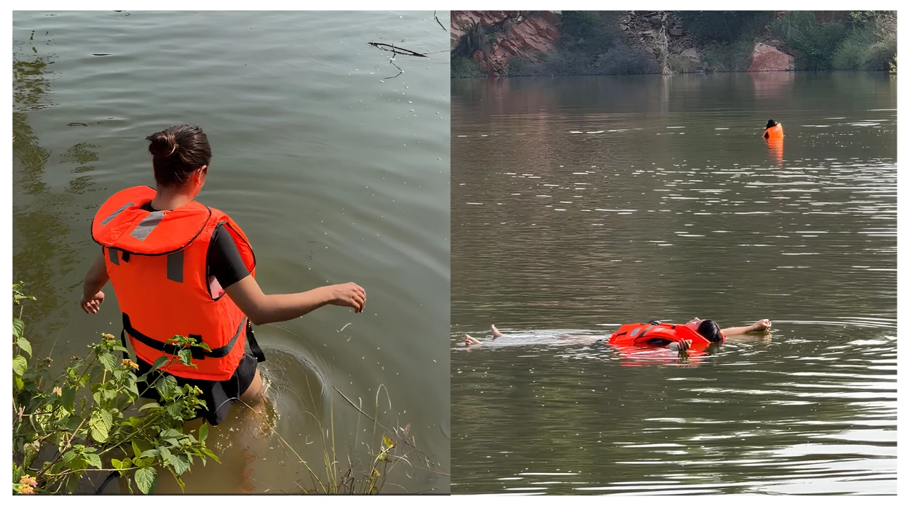 Being inside a live lake