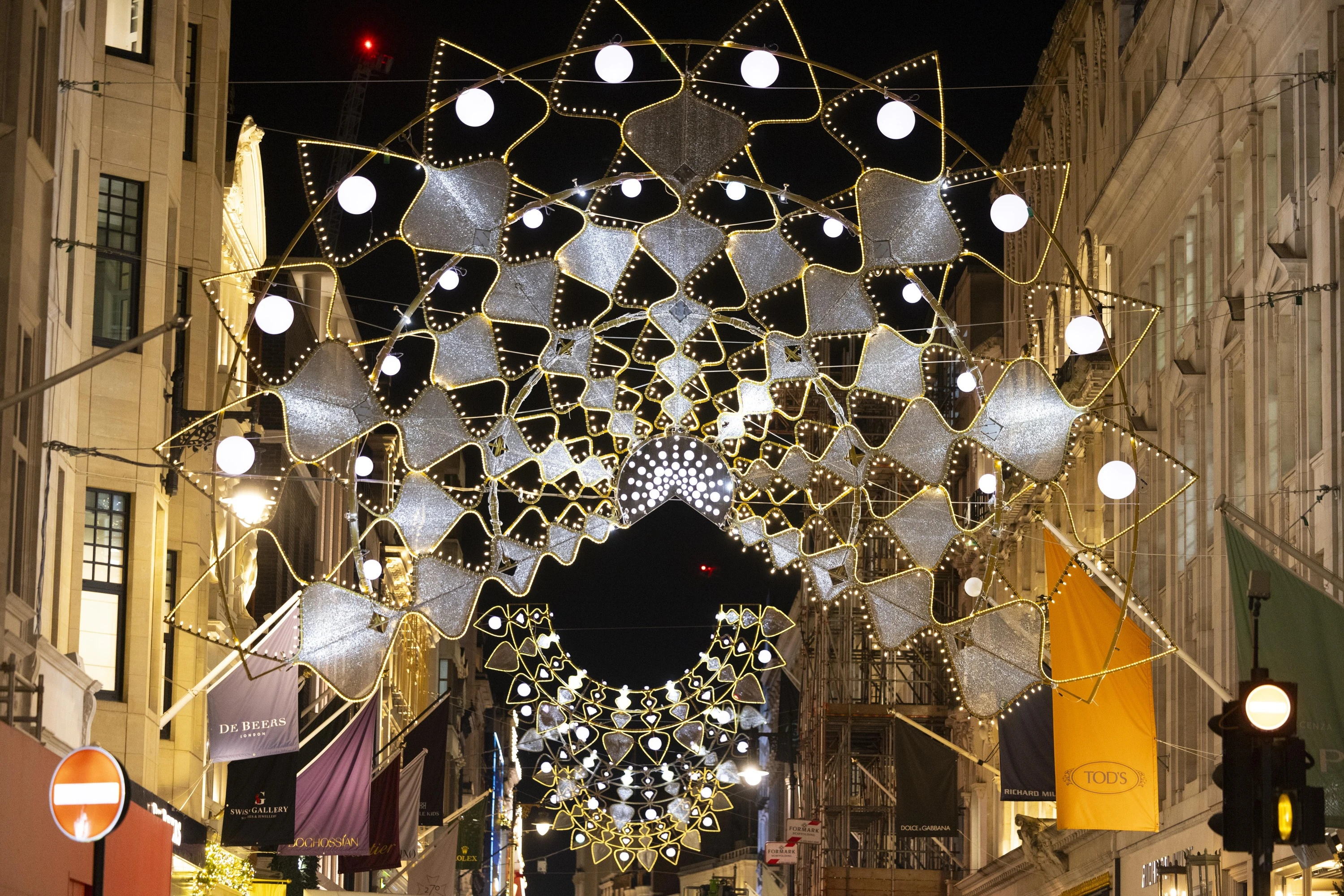 Christmas lights at Bond Street
