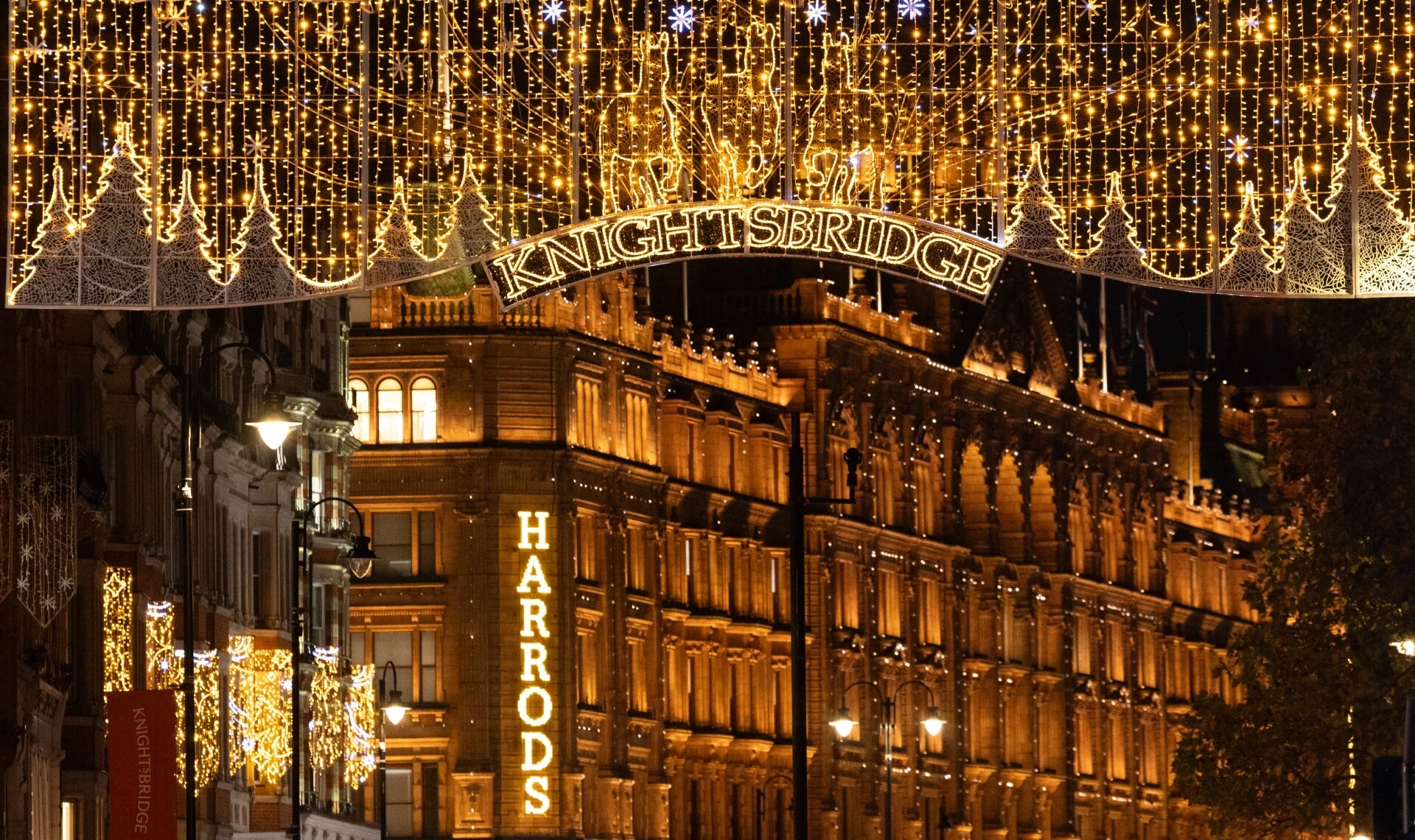 Christmas lights in Knightsbridge