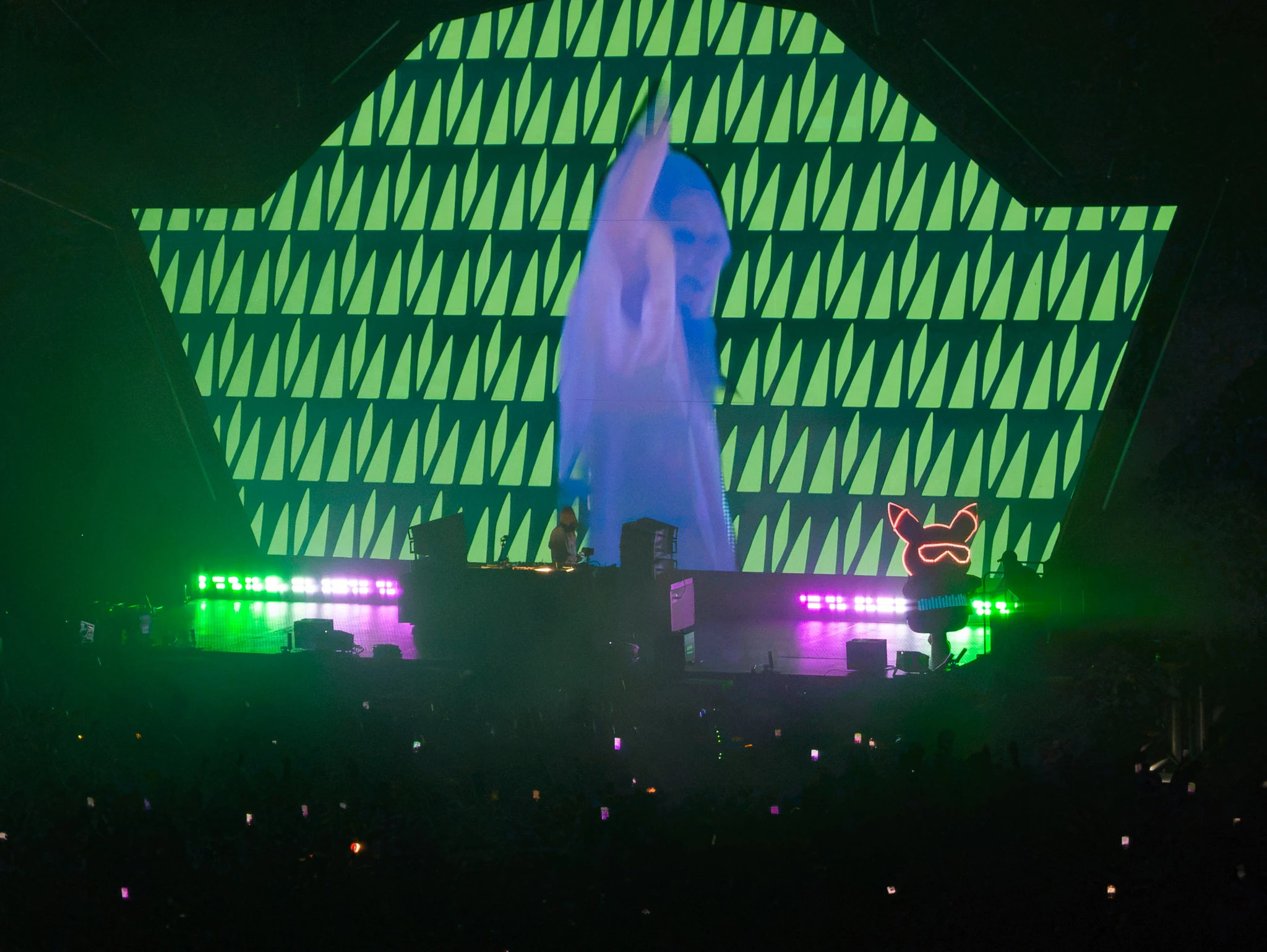 Alison Wonderland and Pikachu at Pok&eacute;mon Night Out