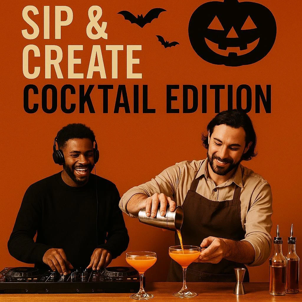 Sip & Create: Cocktail Edition is a Halloween-themed evening of mixology, music, and mouthwatering bites.