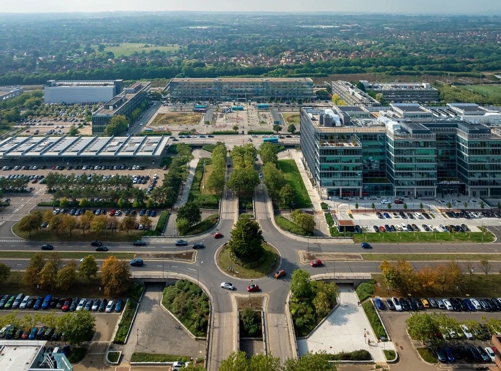 Aerial view of Milton Keynes