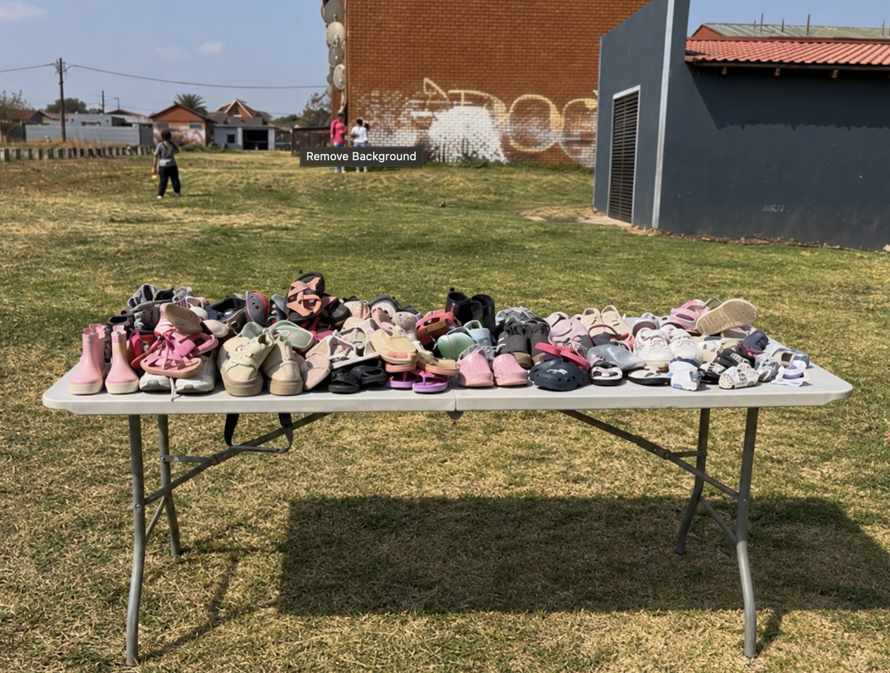 In addition to food, citizens are called upon to also assist with shoes.